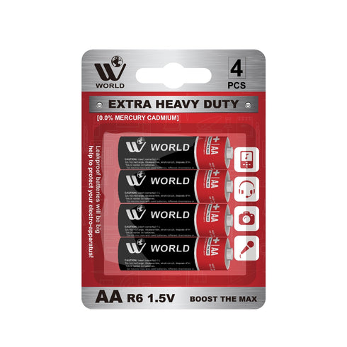 Extra Heavy Duty AA Battery Cells - 4 Pcs | WBM WORLD
